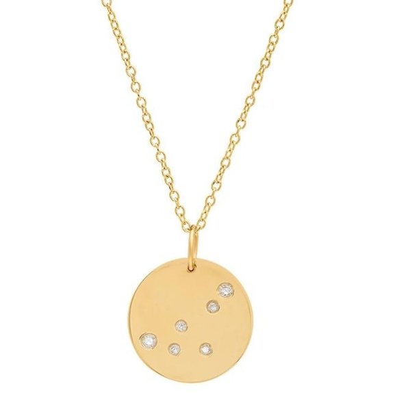 BARE Collection 18K Gold Capricorn Constellation Pendant Necklace - Picture 1 of 9